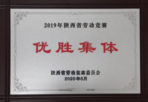 2020年獲得陜西省勞動(dòng)競賽優(yōu)勝集體